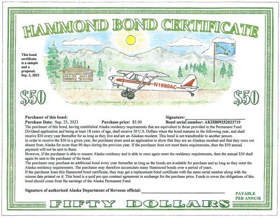 Hammond Bond Certificate